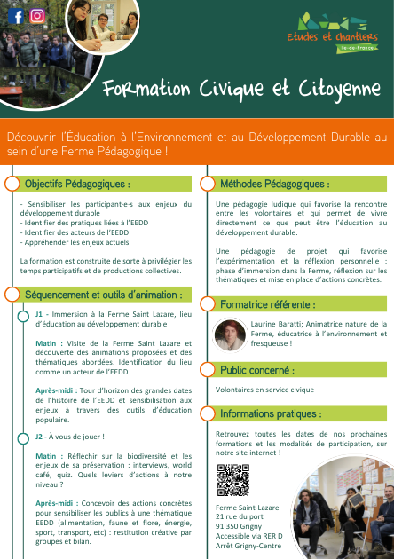 Formation Civique et Citoyenne - Etudes et Chantiers IDF 